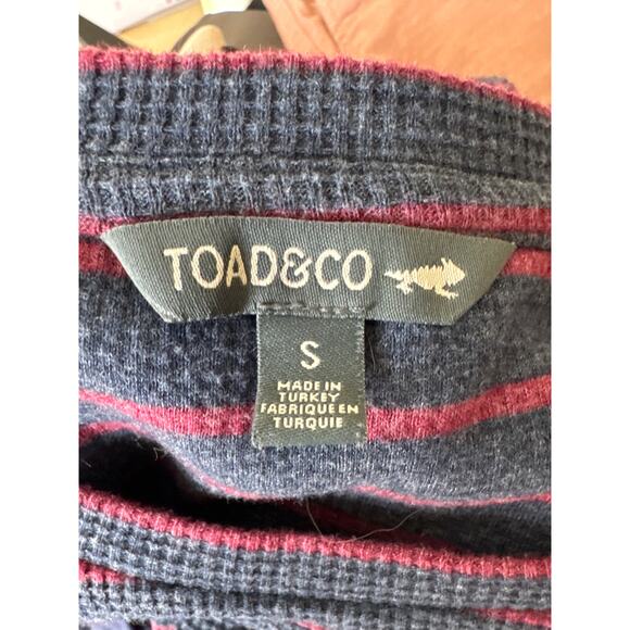 Toad&Co Foothill Long Sleeve Swing Dress True Navy Stripe Small - Picture 4 of 10